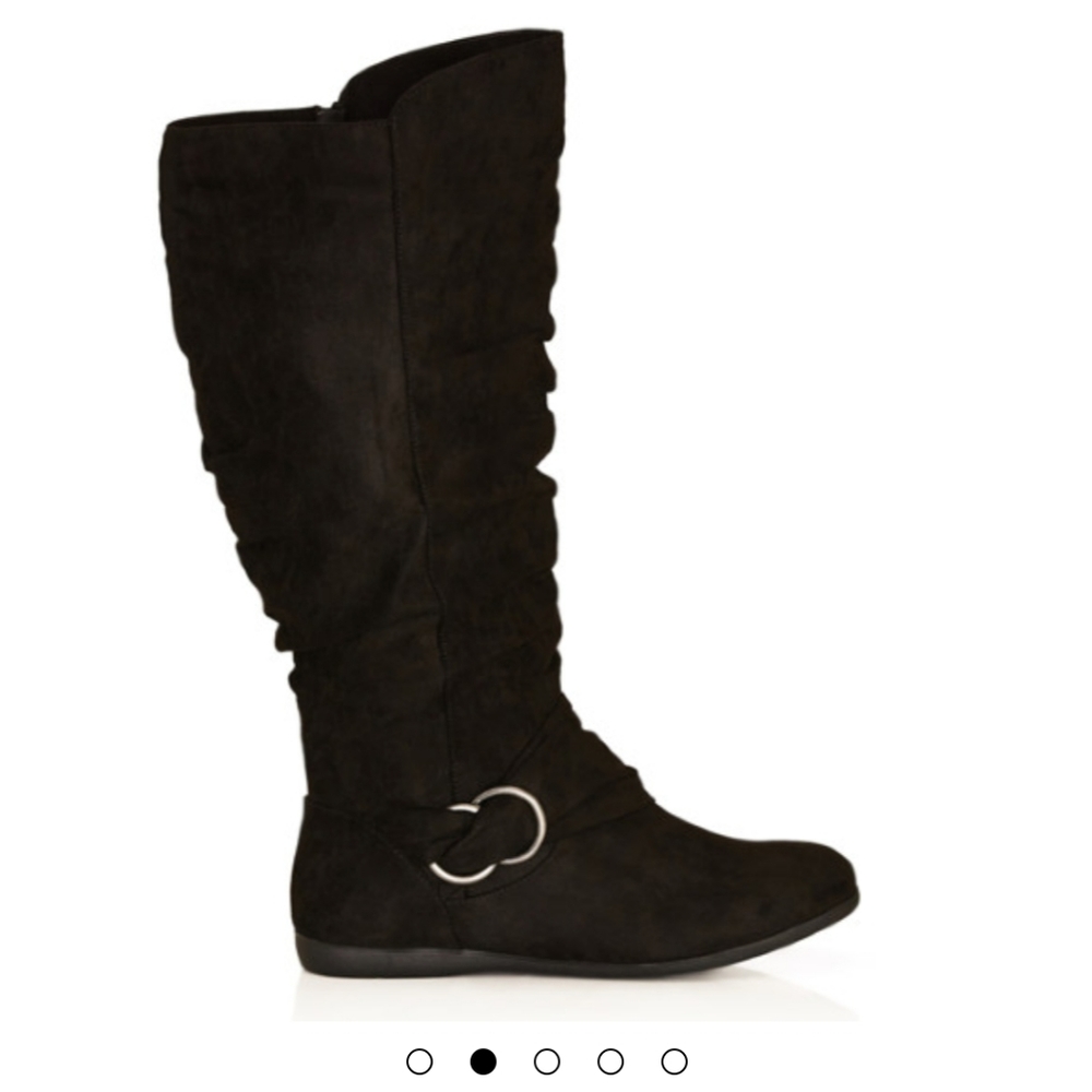 Wide calf black boots